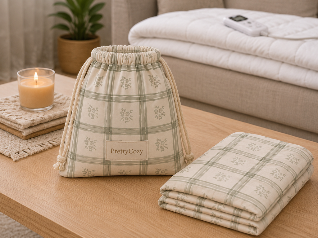 PrettyCozy Heated Blanket Bundle — Cozy, Washable & Stylish