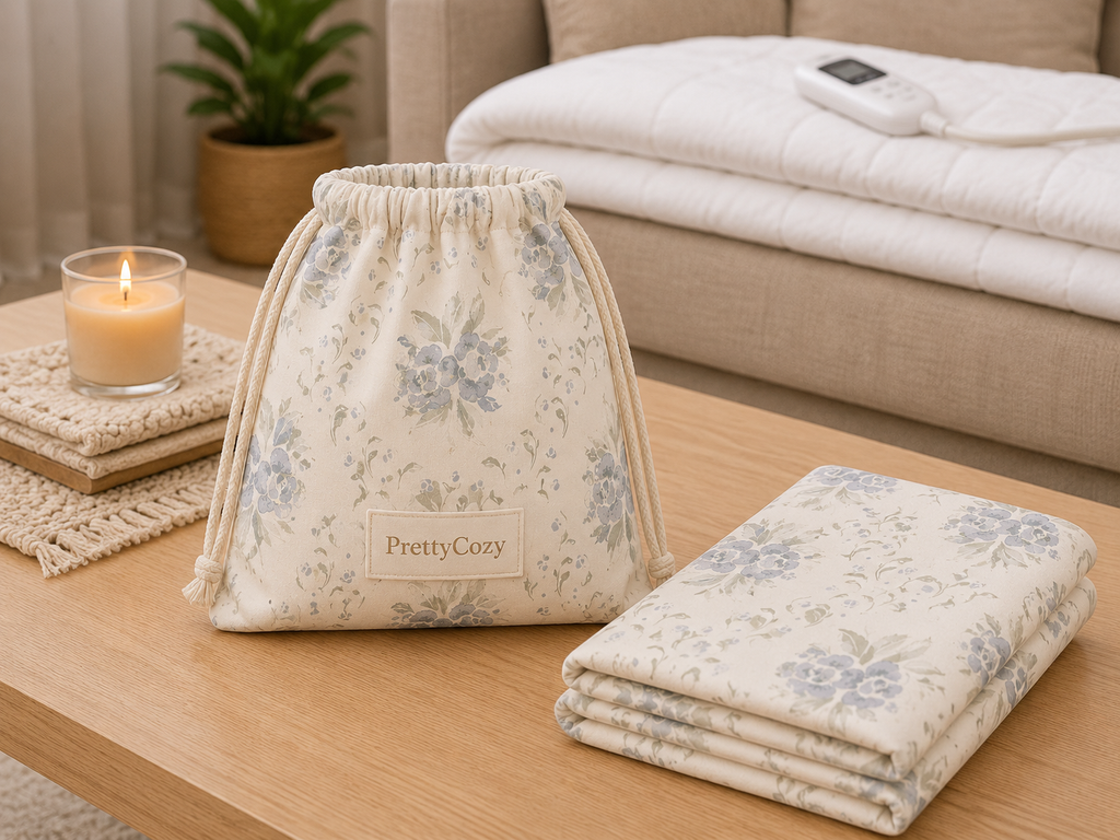 PrettyCozy Heated Blanket Bundle — Cozy, Washable & Stylish
